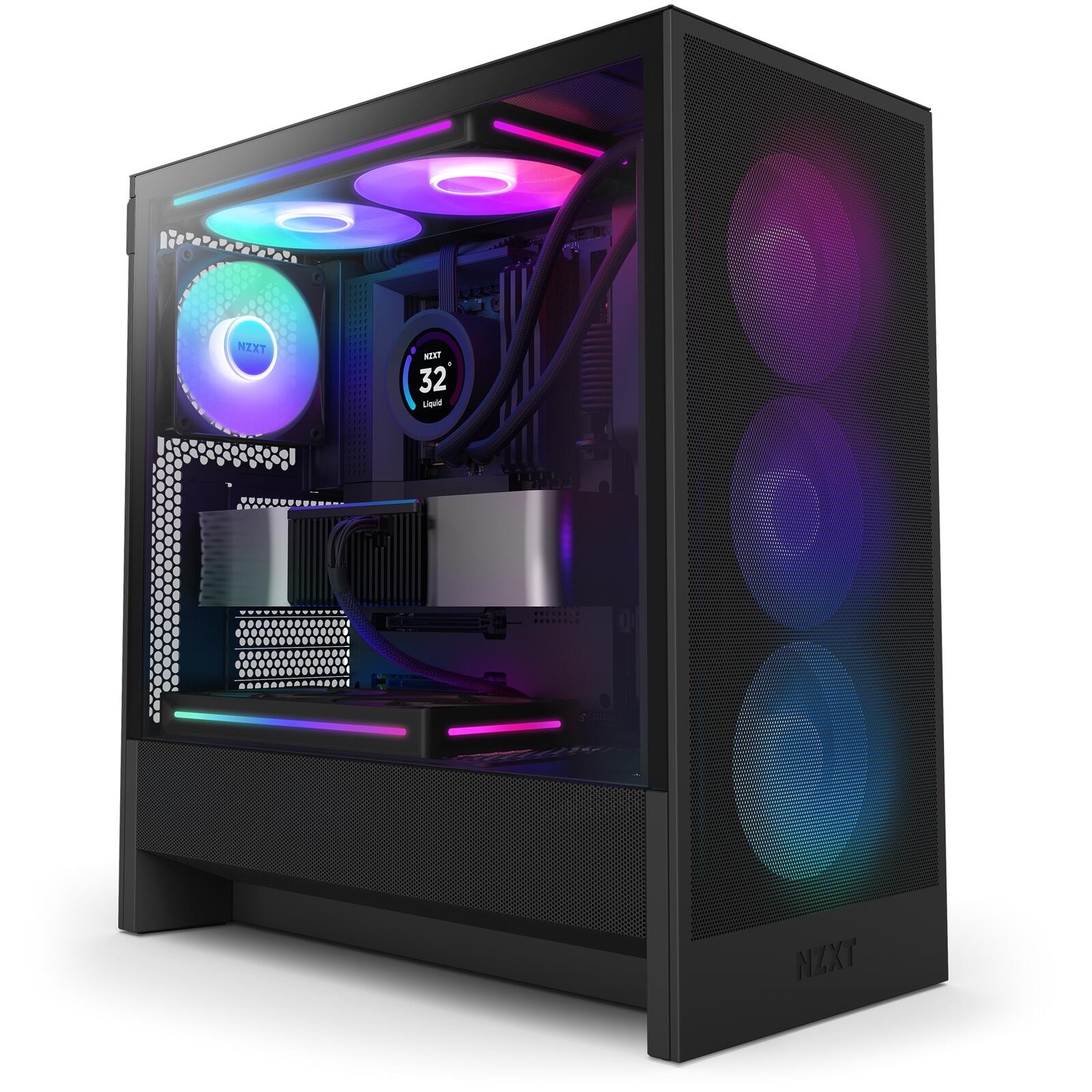 NZXT H5 Flow RGB Mid-Tower-Gehäuse, Schwarz CC-H52FB-R1