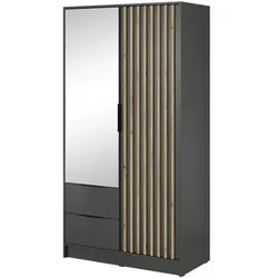 Drehtürenschrank   ¦ schwarz ¦ Maße (cm): B: 105 H: 200