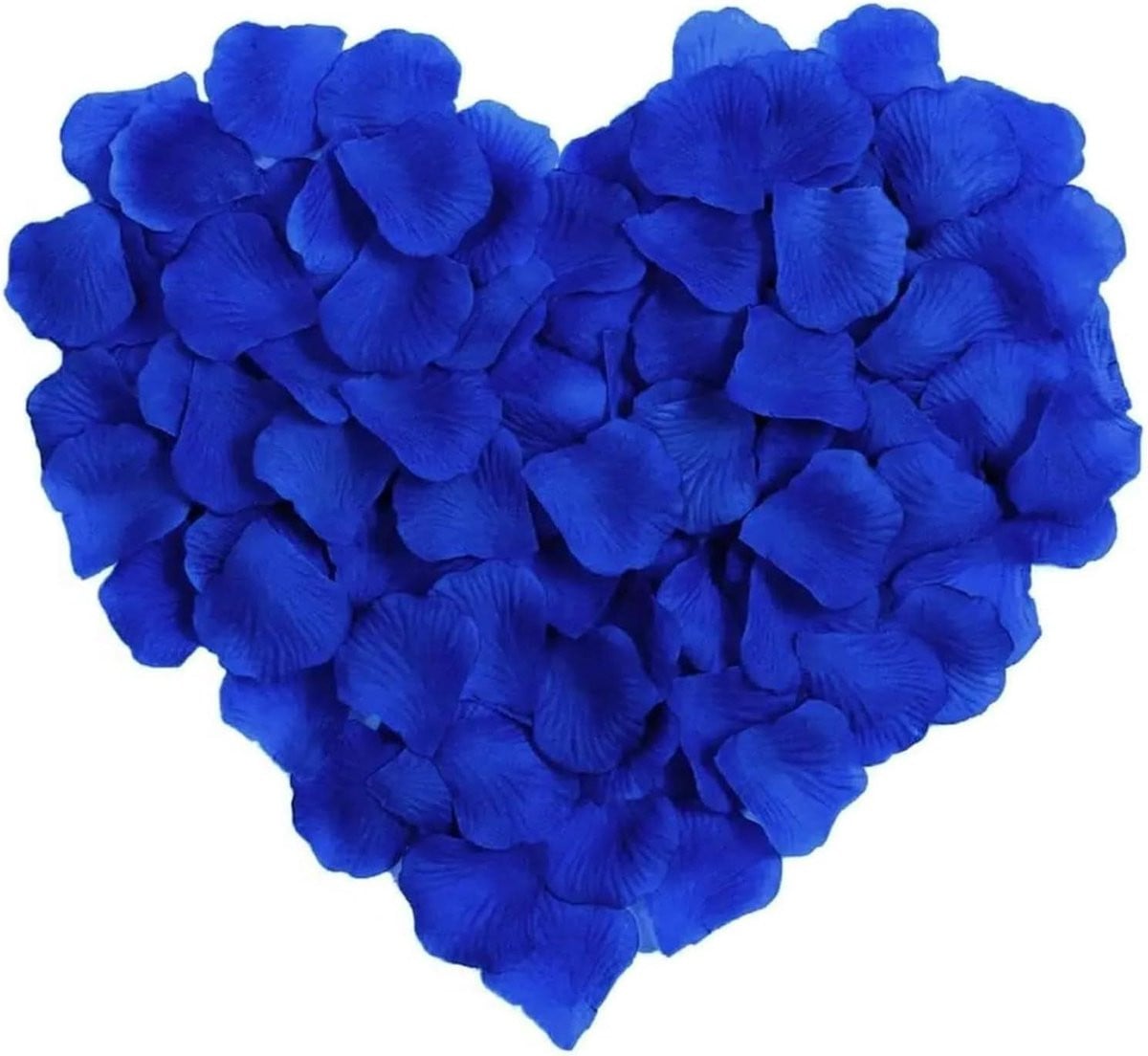 1000 stuks Kunstmatige Rozenblaadjes - Blauwe Stoffen Bloemdecoratie voor Bruiloften - 5 x 5 cm