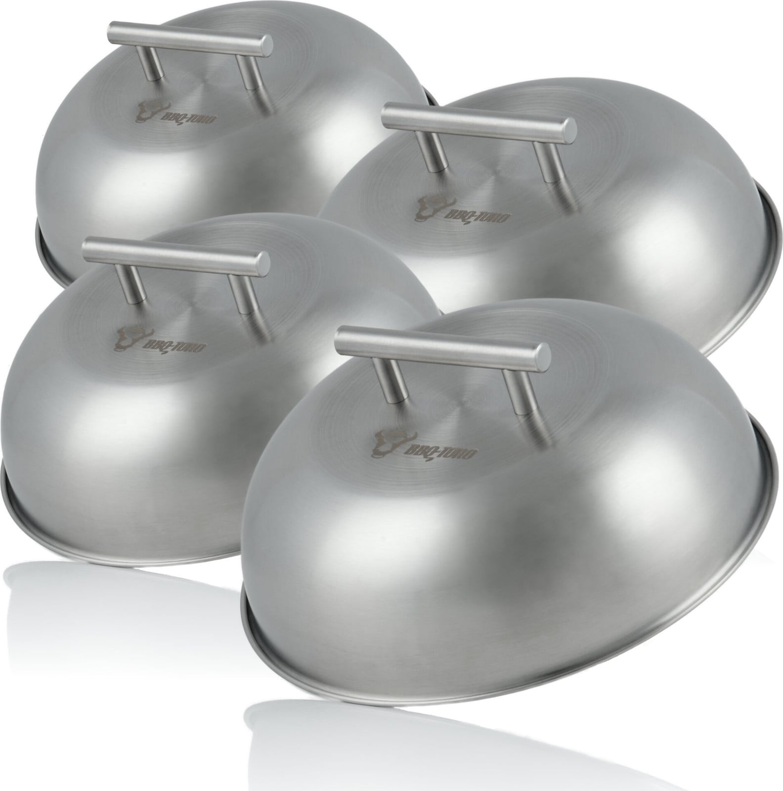 BBQ-Toro roestvrijstalen warmtebeschermers, 4 stuks, Ø 23 cm