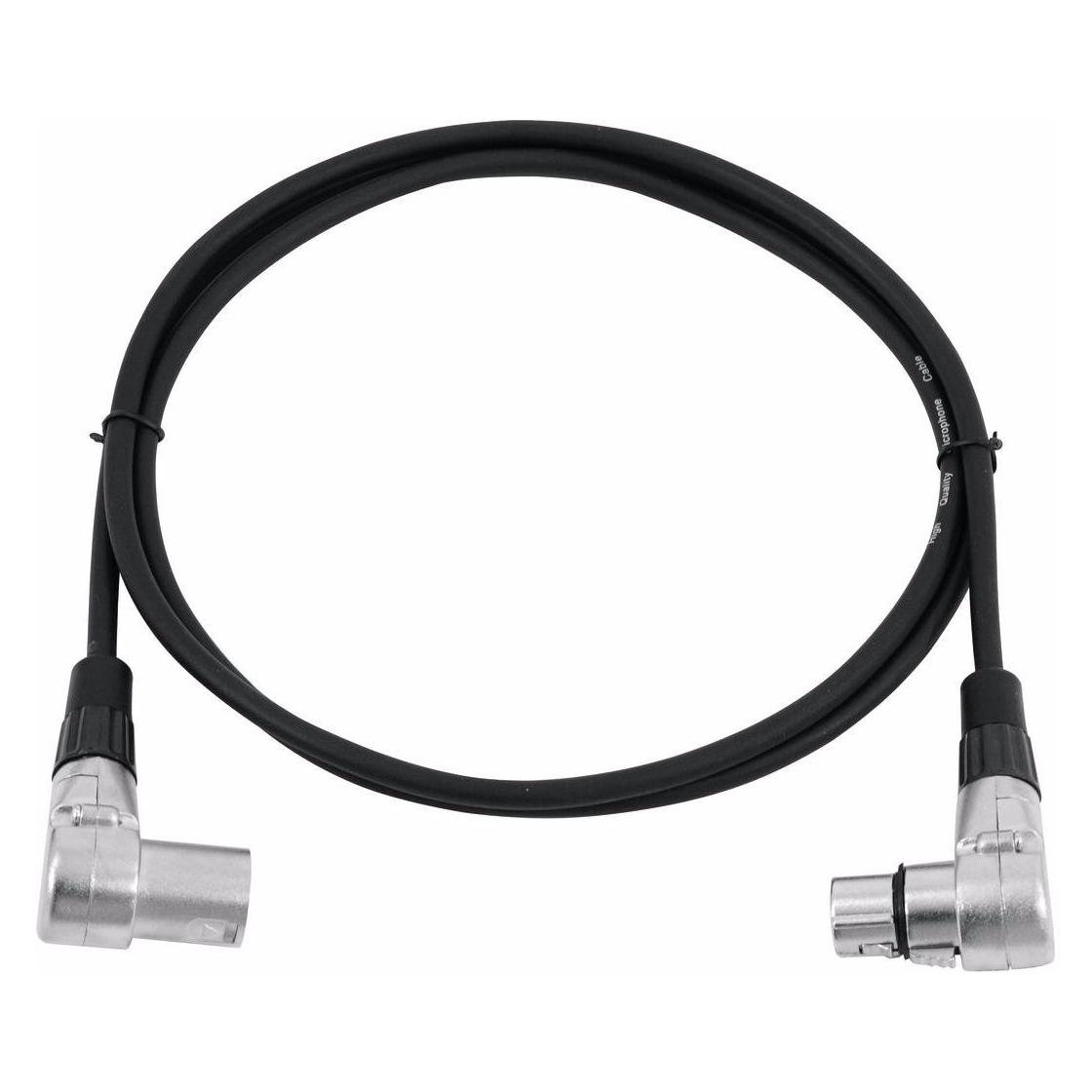Omnitronic XLR Kabel 3pol 1,5m 90° sw (1.50 m, XLR Kabel) (30220630)