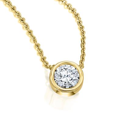 Goldkette ONE ELEMENT "0.15 ct Diamant Brillant Halskette", gold, Halsketten, Damen, 0,15, Diamanten Gelbgold 585 Gold, Diamanten, Gelbgold 585, Gold, Goldkette, Zurückhaltend & edel – passt zu eleganten wie lässigen Looks