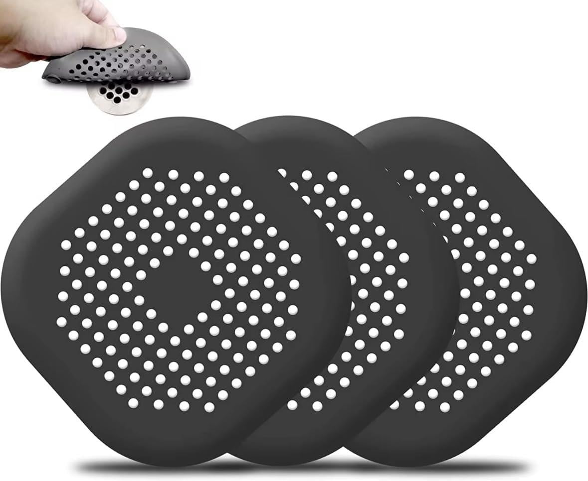 Solidchoice Set van 2 Siliconen Afvoersiepen - Herbruikbaar en Milieuvriendelijk - Haarvanger voor Douche, Wastafel en Keuken