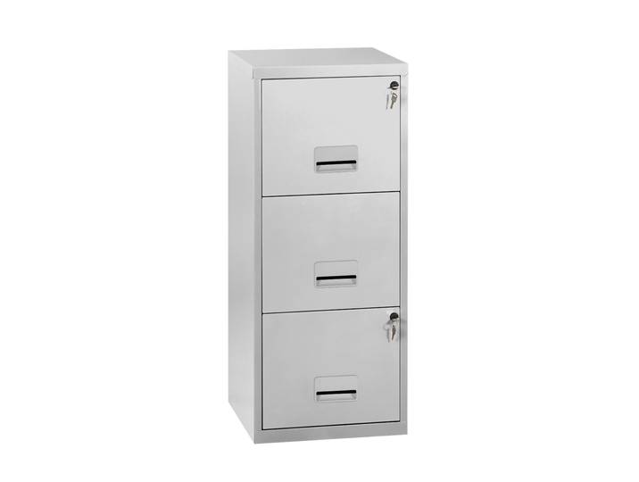 Classeur Métal Pratic - 3 tiroirs - Aluminium