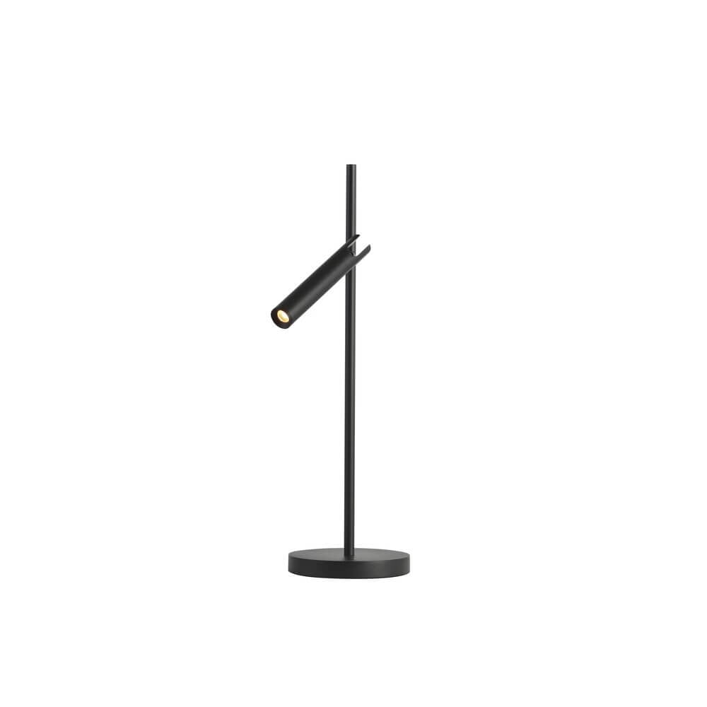 Moderne Lyora LED bureaulamp in zwart aluminium voor home office