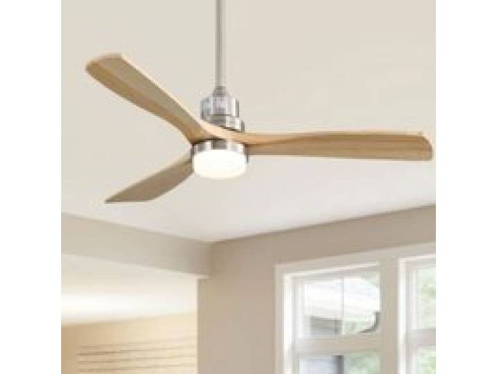 Ventilateur plafond 52 pouces 3 pales bois économe pour chambre moteur CC 6 vitesses réversible éclairage VENTILATEUR DE PLAFOND