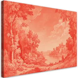 WANDBILD rote landschaft natur