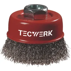 Topfbürste D.80mm Drahtstärke 0,3mm STA 8500min-1 TECWERK
