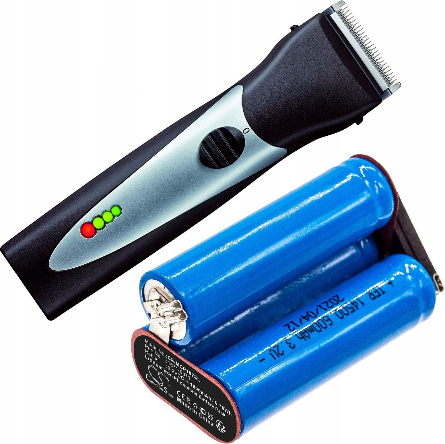 Cameron Sino Batterijen voor Ermila Bellina, Moser Chrom Style Pro 1871 en andere modellen, 1800 mAh, LiFePO4