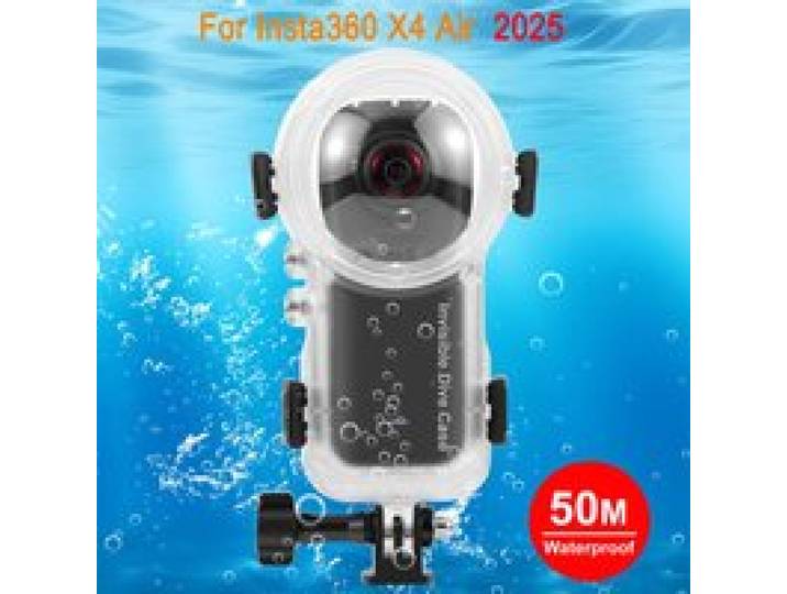 PULUZ 50m Waterdichte Behuizing voor Insta360 X4 Air 2025 Actiecamera, Volledig Afgedichte Onzichtbare Duikbehuizing