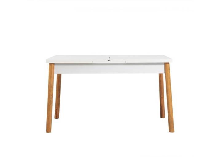 Table de salle à manger - EMOB - Vella - Blanc/Bron - Rectangulaire - 35 cm de hauteur