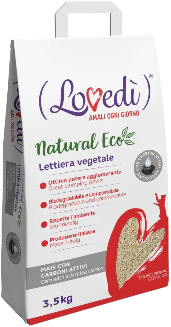 LOVEDI Lovedì Lettiera Vegetale Carboni Attivi 3.5KG