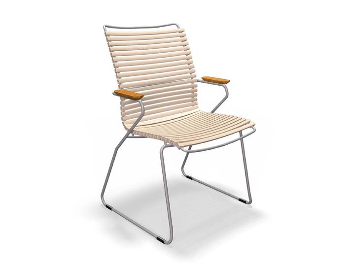 HOUE - CLICK Outdoor Dining Armlehnstuhl mit hoher Lehne, beige