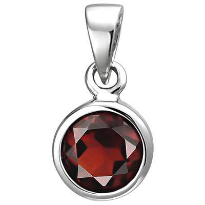 Kettenanhänger JOBO "Anhänger mit Granat", silber (silber 925, rot), Schmuckanhänger, Damen, Silber 925 (Sterlingsilber), Kettenanhänger, 925 Silber