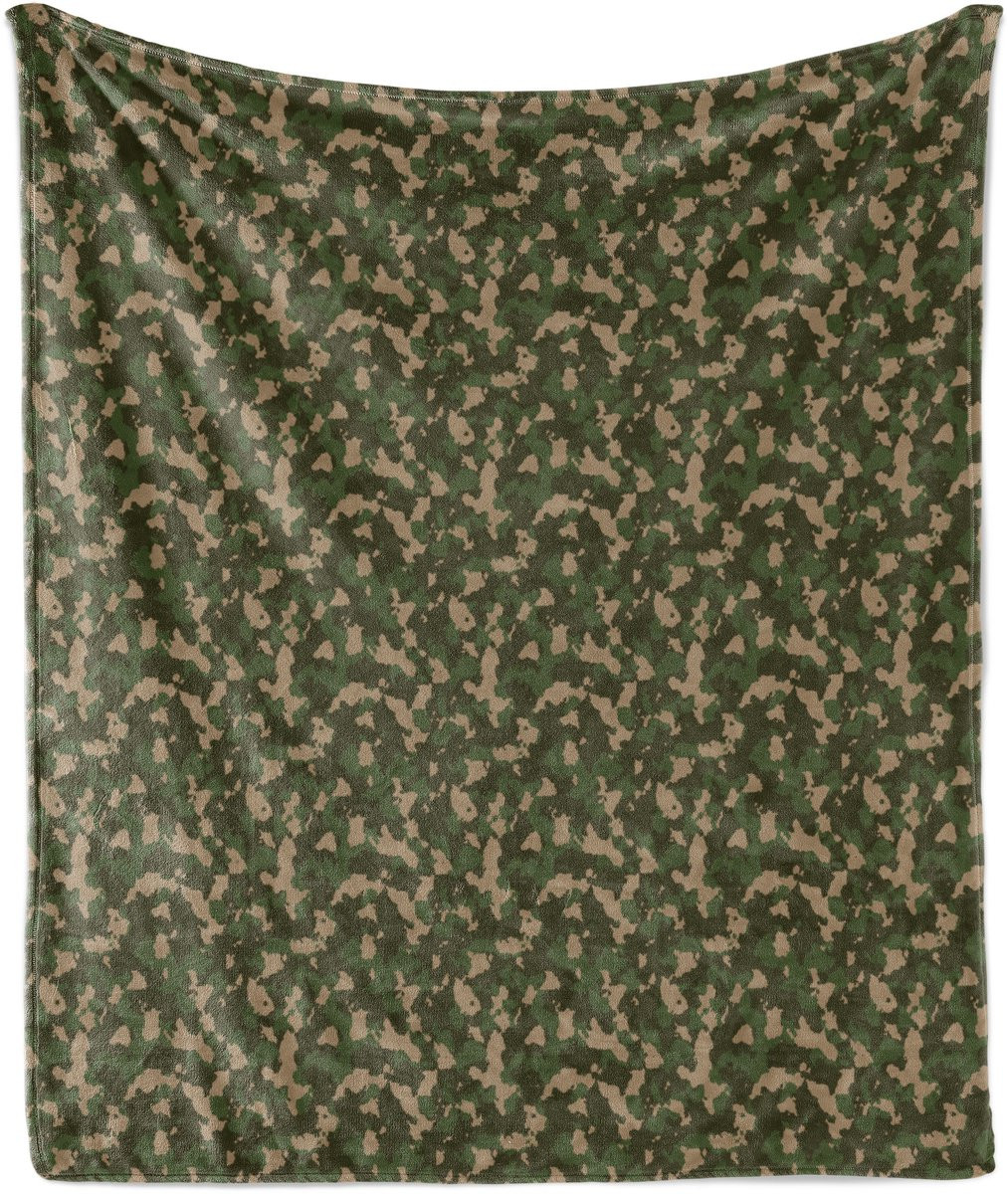 New Bed Camouflage Jungle Moeras Kunst Flanellen Fleece Deken voor Volwassenen, 200 x 153 cm