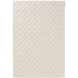 benuta Pop Kurzflor Teppich Senna Cream 160x230 cm - Moderner Kurzflor-Teppich für Wohnzimmer