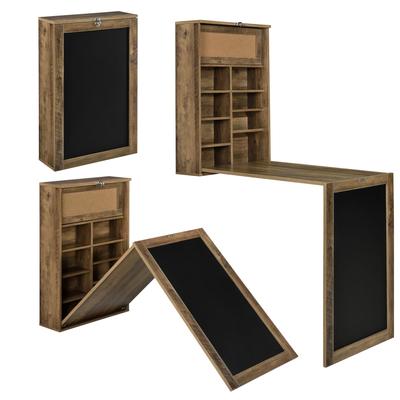 Helloshop26 - Klappbarer Wandtisch Klappbarer Wandschreibtisch MDF 156 cm braun schwarz 03_0004358