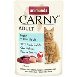 animonda Carny Adult 85g Beutel Katzennassfutter 12 x 85 Gramm Huhn + Thunfisch