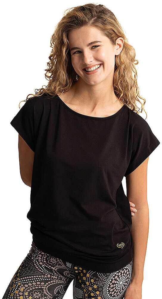 SPIRIT OF OM Damen Yogashirt Jangama schwarz   XL W