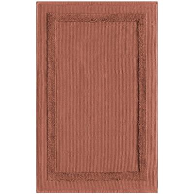 Badematte EGERIA "LIVA", braun (tan), H:5mm, Baumwolle, Badematten, Badematte, 50x80 cm, Waffelpiqué Struktur