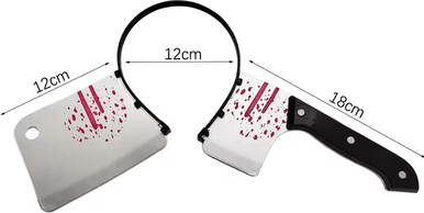 Inspire Curations Halloween Bloody Weapon Headband Horror Cosplay Hair Hoop Party Accessory 1pc C as Picture Show