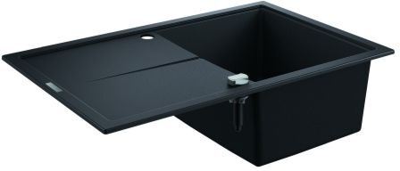 Grohe K400 Komposit-Einbauspüle 31639AP0 780x500mm, 1 Becken mit Abtropffläche, granit schwarz