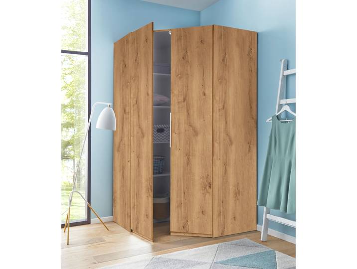 Eckkleiderschrank WIMEX Level by fresh to go , braun (plankeneichefarben), H:236cm, Schränke, Eckkleiderschrank