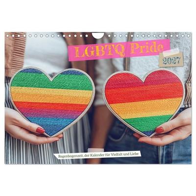 LGBTQ Pride - Regenbogenzeit, der Kalender für Vielfalt und Liebe (Wandkalender 2027 DIN A4 quer), CALVENDO Monatskalender