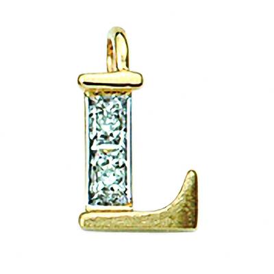 Buchstabenanhänger ADELIA´S "Damen & Herren 585 Gold Buchstabenanhänger L mit Diamant", gold, Schmuckanhänger, Herren, 0,02 VVS = sehr sehr kleine Einschlüsse mit Diamant, Diamanten Gelbgold 585 Gold, Diamanten, Gelbgold 585, Gold, mit Diamant...