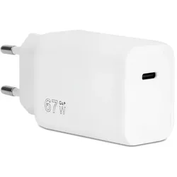 Vultech Universal Ladegerät Adapter 1 Port Typ-C (67 W, 1 Port), USB Ladegerät, Weiss
