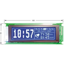 LCD 240X064 BL - LCD-Grafikdisplay, 240x64 Pixel, bl/ws, m.Bel.