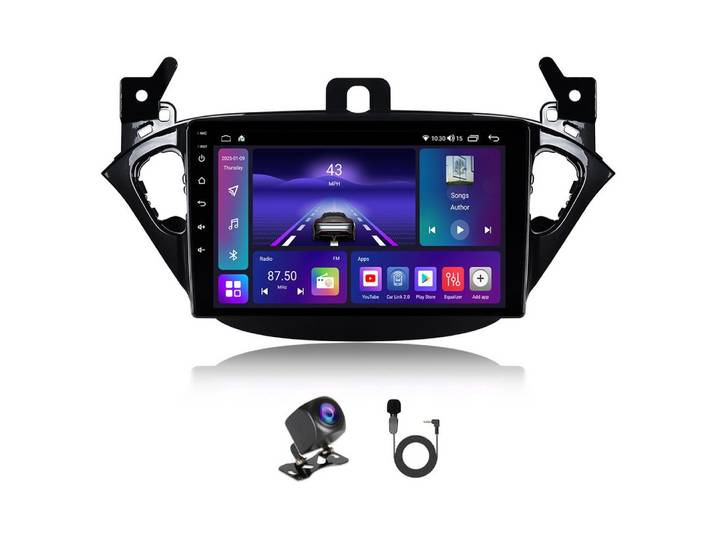 A-Sure DAB+ CarPlay GPS WIFI Android 15 Für Opel Corsa E 2015-2019 Adam Autoradio (Digitalradio (DAB), FM, Carplay Android Auto Bluetooth EQ USB GPS Navi WIFI Touchscreen)