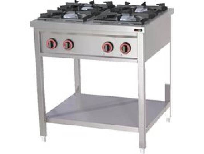 Fourneau à Gaz 4 à 6 Brûleurs sur Meuble - SPF G - Redfox - l800- L1- P700- h866- Acier Inoxydable