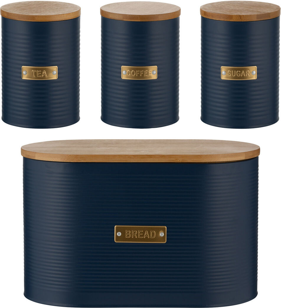 Typhoon Otto Navy Tea, Coffee, Sugar & Bread Bin Navy