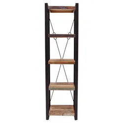 Bücherregal Retro 60x200x35 aus recyceltem Mangoholz