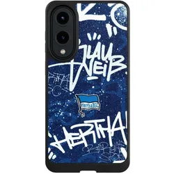 Nivocase Hülle für Samsung Galaxy S25 Edge Handyhülle NIVOcore Case Schwarz Graffiti Hertha BSC Offizielles (Samsung Galaxy S25 Edge), Smartphone Hülle, Schwarz