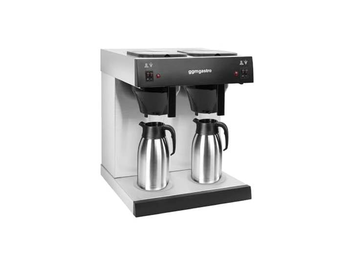 GGM Gastro Filterkaffeemaschine 2x2L 2,8 kW Ideal für den Dauereinsatz, hochwertige Edelstahlverarbeitung, zeitsparende Reinigung, integrierter Überhitzungsschutz