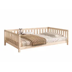 BODENBETT Kapua 140x200 umbaubar zum Tagesbett Kiefer Massivholz Natur