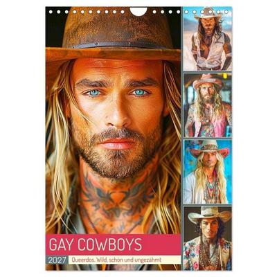 Gay Cowboys. Queerdos. Wild, schön und ungezähmt (Wandkalender 2027 DIN A4 hoch), CALVENDO Monatskalender