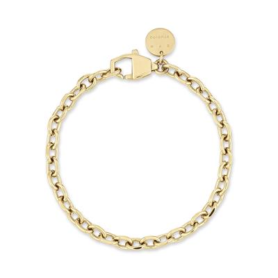 Edelstahlarmband COPENHAGEN STUDIOS "Schmuck Geschenk Edelstahl Armkette Basic Chunky", gold (gelbgoldfarben), Armbänder, Damen, 21cm, Edelstahl, Edelstahlarmband