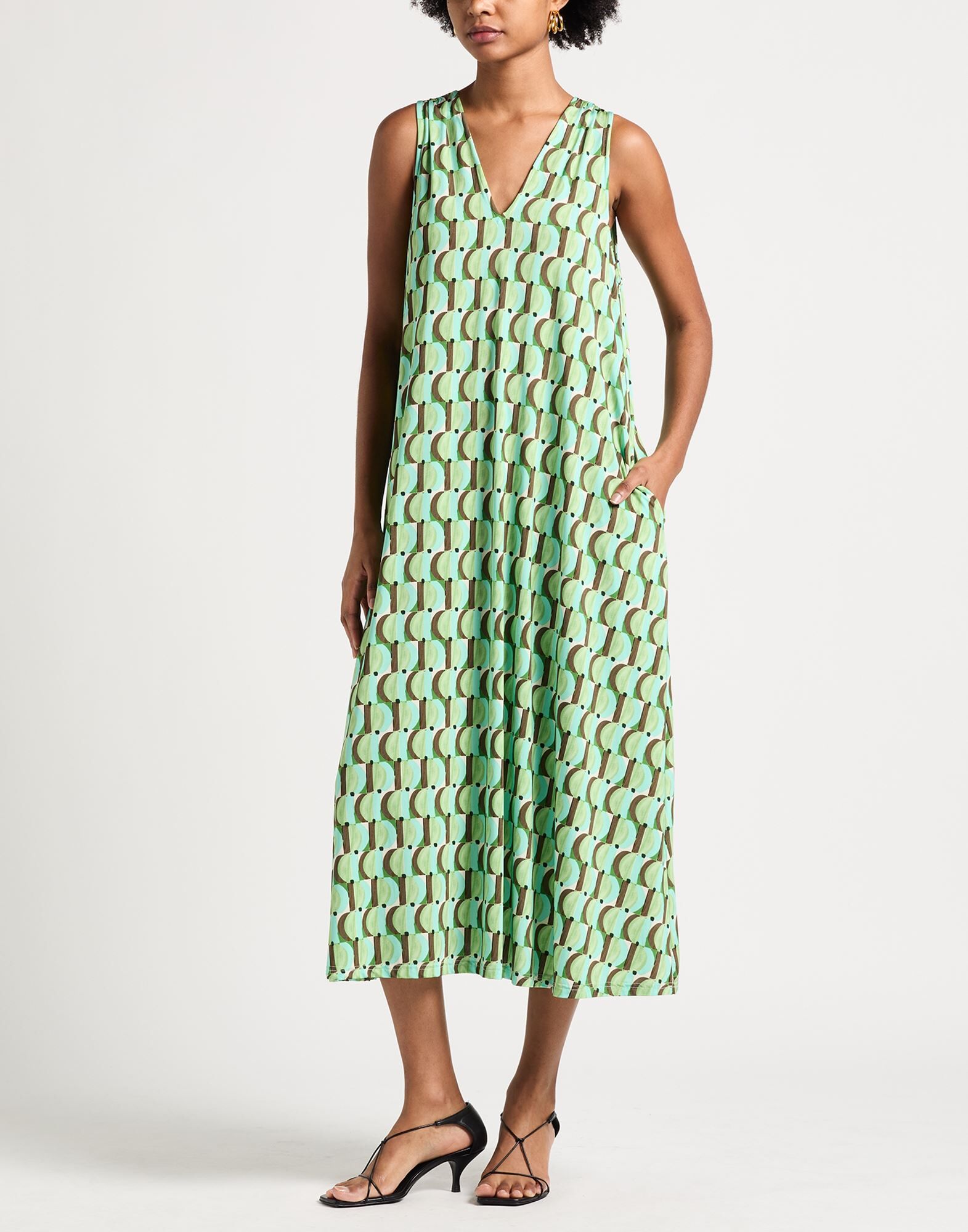 Blanca Luz Vestido midi Mujer Verde 38 Mujer
