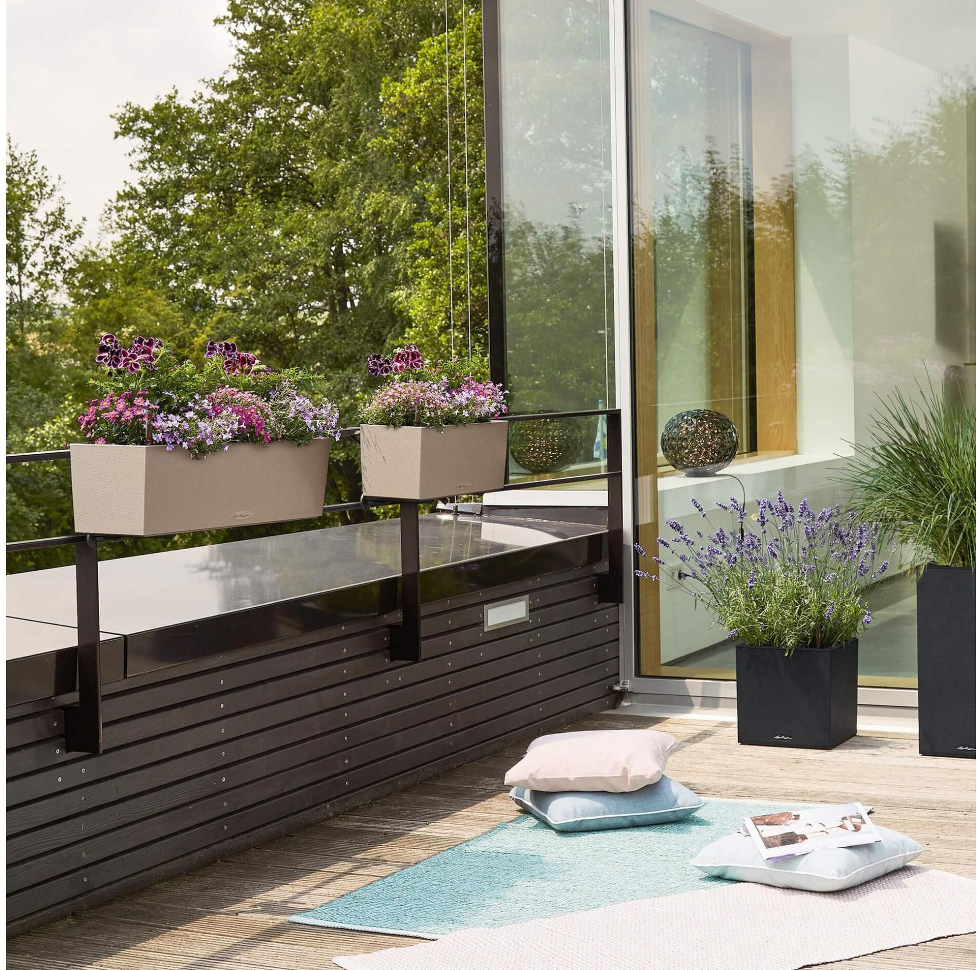 Übertopf "BALCONERA Stone 80 Hellgrau", grau, Pflanzgefässe, Übertopf grau Einheitsgröße