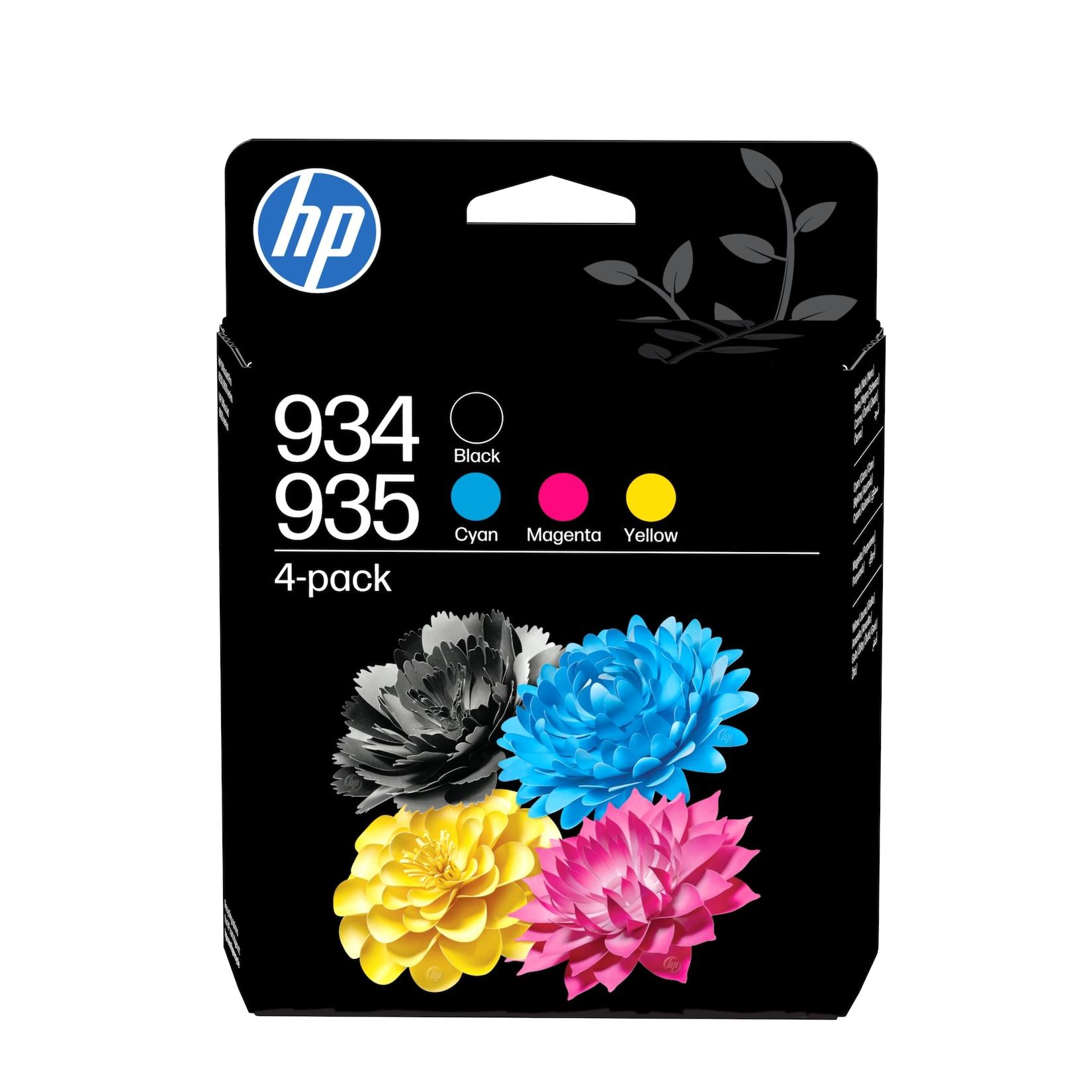 HP 934 Schwarz/935 Cyan/Magenta/Gelb Original Tintenpatronen (4er-Packung) (6ZC72AE, kompatibel mit HP OfficeJet 6820, HP OfficeJet Pro 6230)