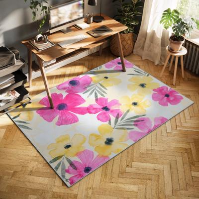 Empire Art Direct Tropical Posies, Hand Washable Flowers Art Area Rug, power-loomed, 100% polyester, 2mm pile, nonslipping back
