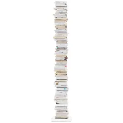 Opinion Ciatti Büchersäule Ptolomeo Sockel weiß, Designer Bruno Rainaldi, 35x215x35 cm