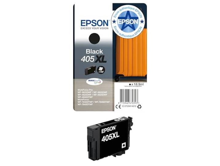 Epson 405XL Black Suitcase High Yield Genuine\, DURABrite Ultra Ink\,XL High Capacity