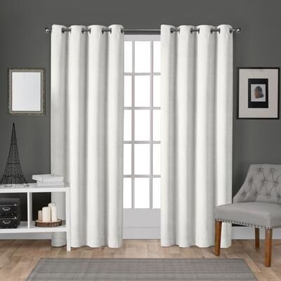 ATI Home Velvet Heavyweight Light Filtering Grommet Top Curtain Panel Pair