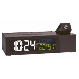 TFA Wecker 60.5014.01 Show schwarz, digital, Thermometer, Datumsanzeige, Funkuhr