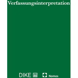 Verfassungsinterpretation, Fachbücher von Bernhard Ehrenzeller