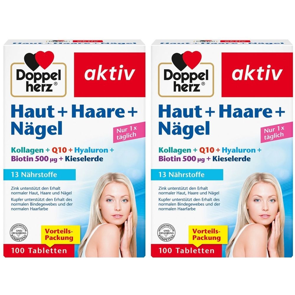Doppelherz Haut+Haare+Nägel Tabletten 2x 2x100 St